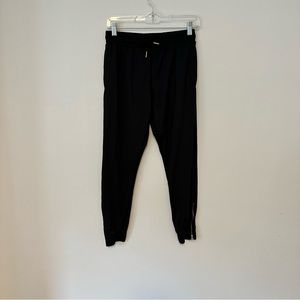 Zyia Black Peak Zipper Joggers